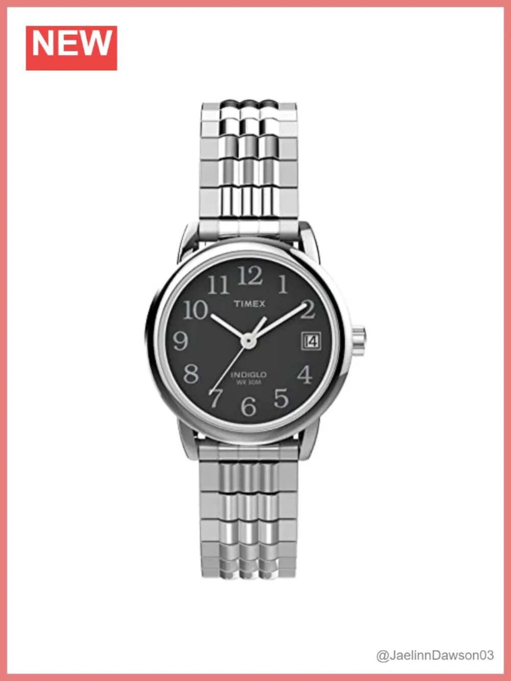 Women's Timex Easy Reader Watch - Silver-Tone Stainless Steel Expansion Band,